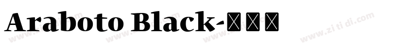 Araboto Black字体转换